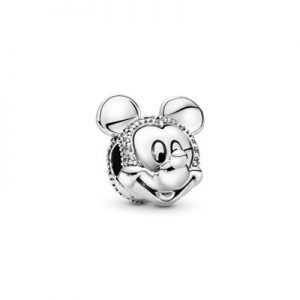 Clip en plata de ley retrato Brillante de Mickey