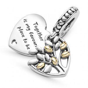 Charm Colgante en Pandora Shine Árbol de la Familia en dos tonos