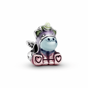 Charm en plata de ley Bruno El Unicornio Arcoiris