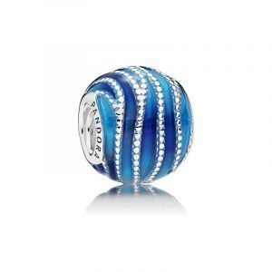 Charm en plata de ley Remolino Azul