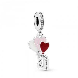 Charm colgante en plata de ley Globos de Corazón