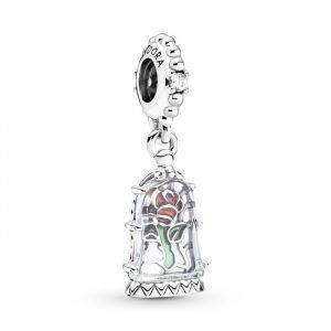 Charm Colgante Rosa Encantada de La Bella y la Bestia de Disney