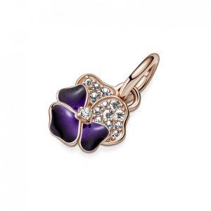 Charm Colgante Flor Pensamiento Morado