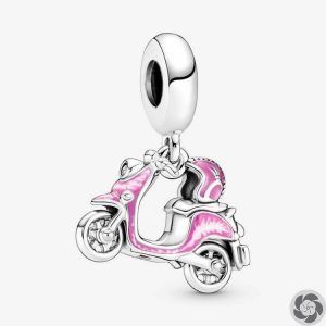 Charm Colgante Moto Scooter Rosa