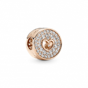 Charm Aniversario Pavé y Corazón