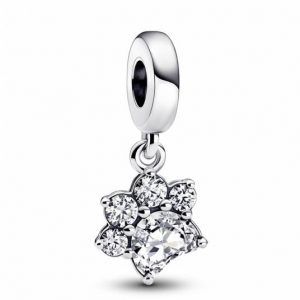 Charm Colgante Huella de Mascota Brillante