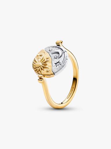 Anillo Medallón Reversible Sol y Luna Pandora 164810C01